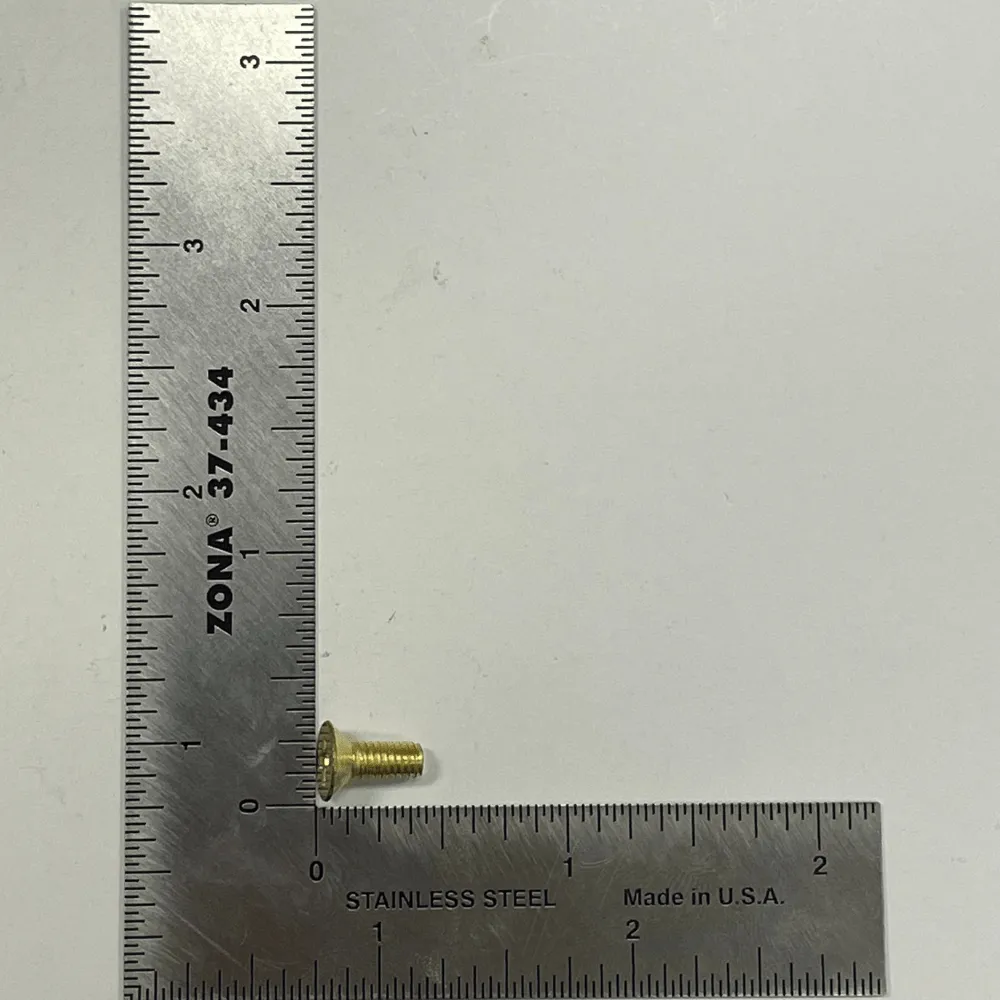 12mm Brass, Spike Stud with Screw, Solid Brass, #C-1551-SB