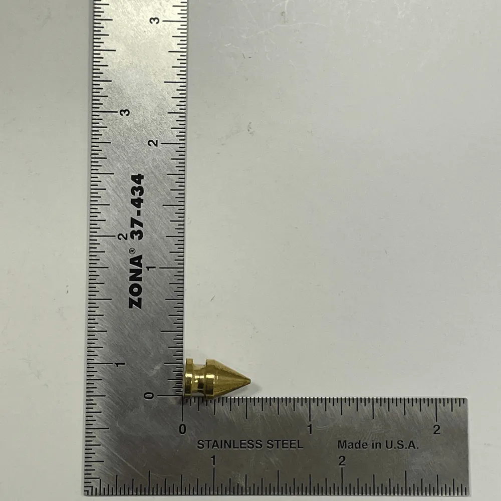 12mm Brass, Spike Stud with Screw, Solid Brass, #C-1551-SB