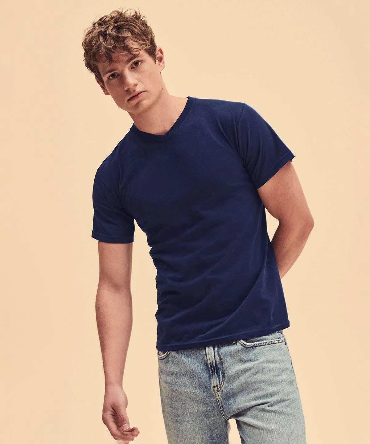 Azure Blue - Valueweight v-neck T