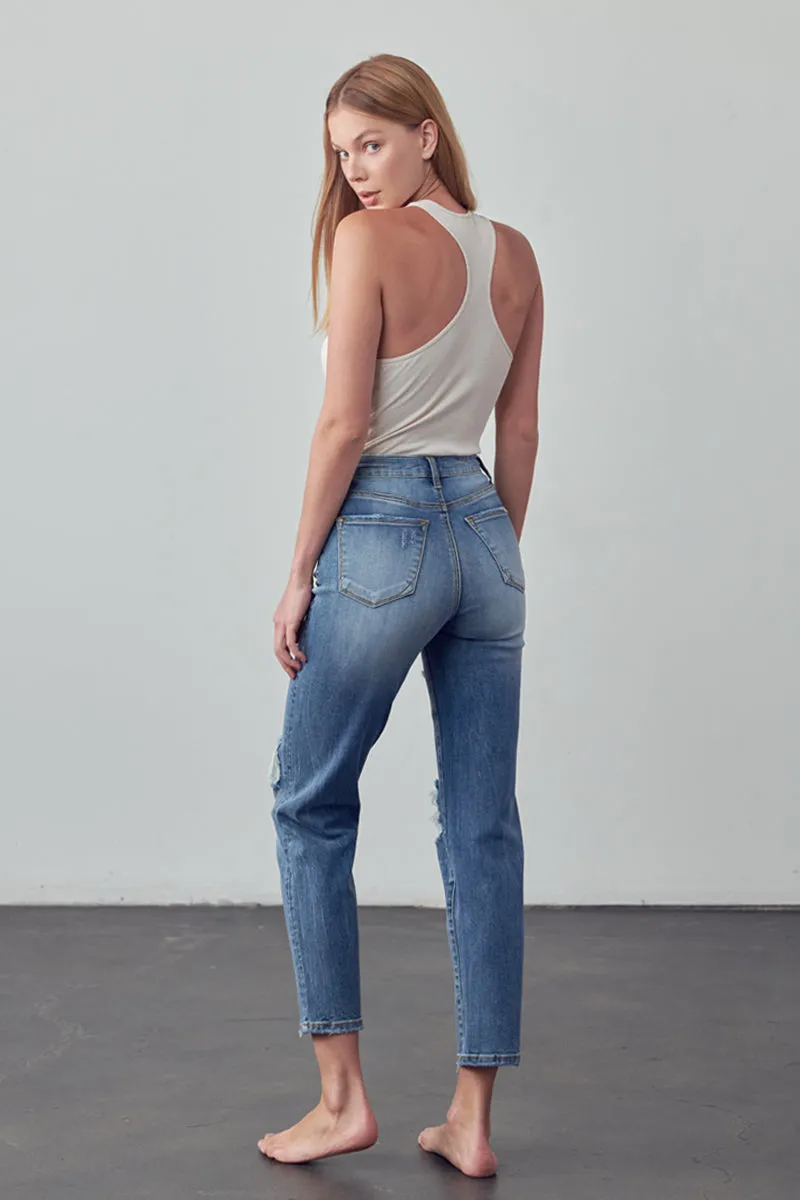 Cara High Rise Girlfriend Jeans