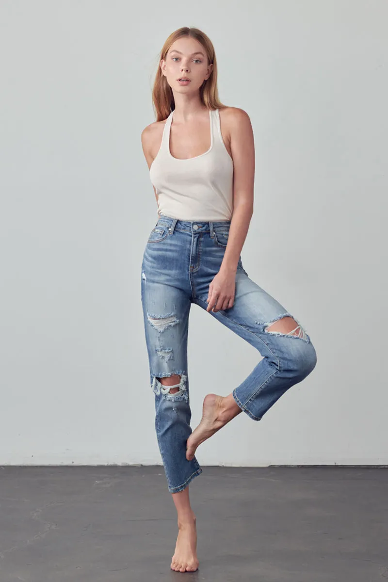 Cara High Rise Girlfriend Jeans