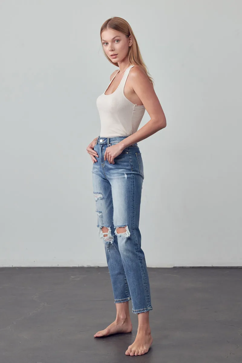 Cara High Rise Girlfriend Jeans