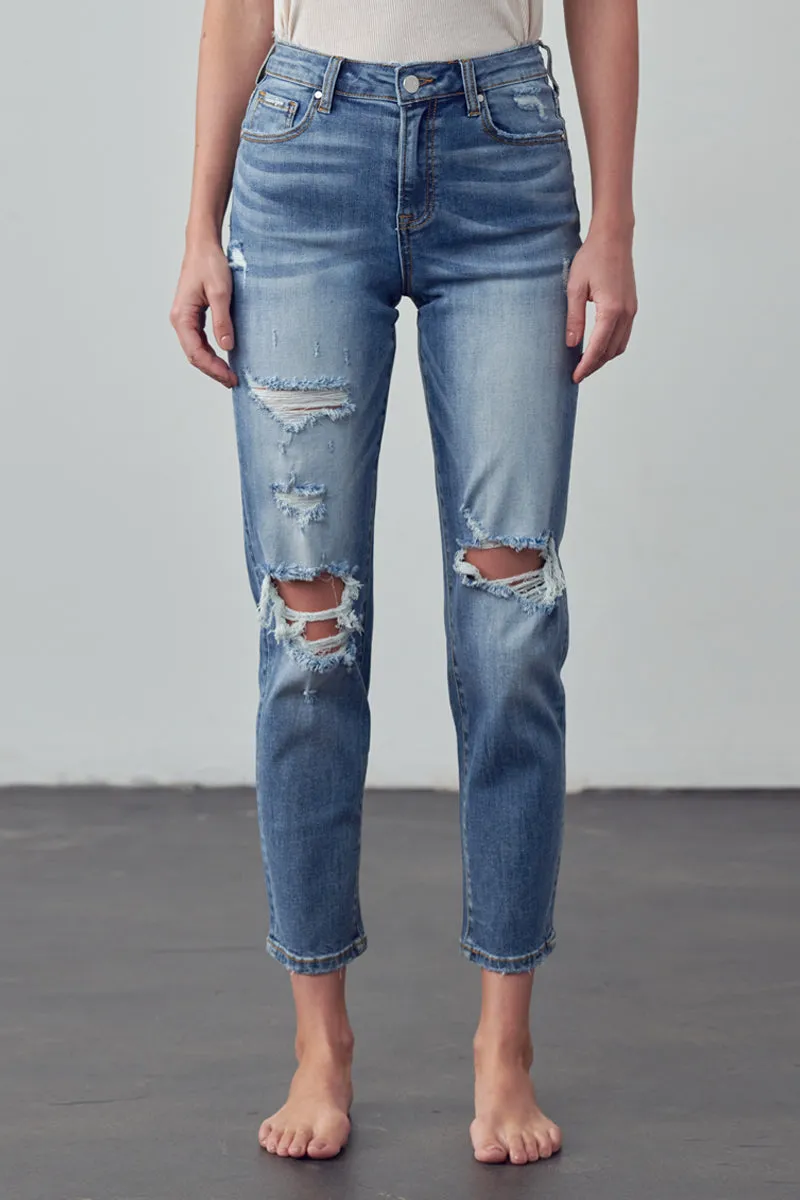 Cara High Rise Girlfriend Jeans