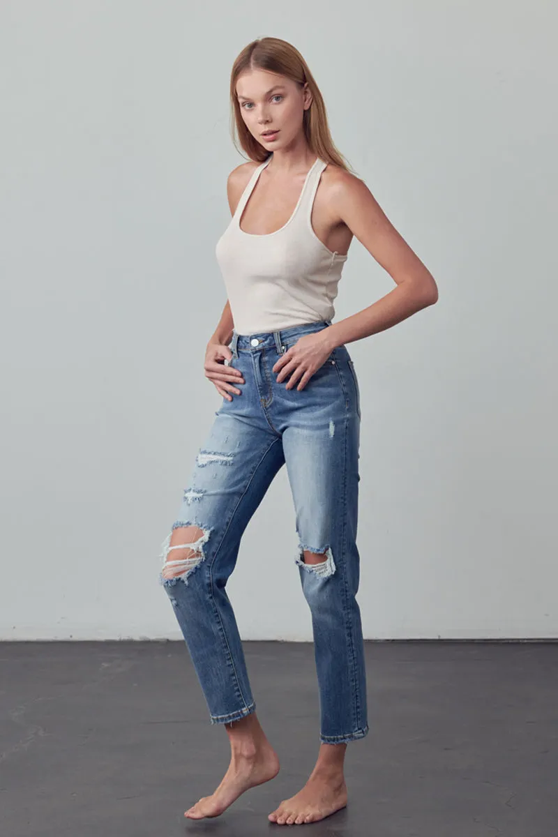 Cara High Rise Girlfriend Jeans