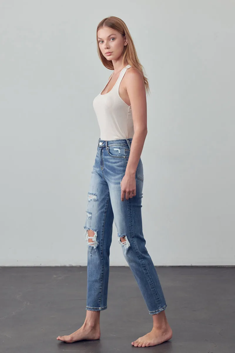 Cara High Rise Girlfriend Jeans