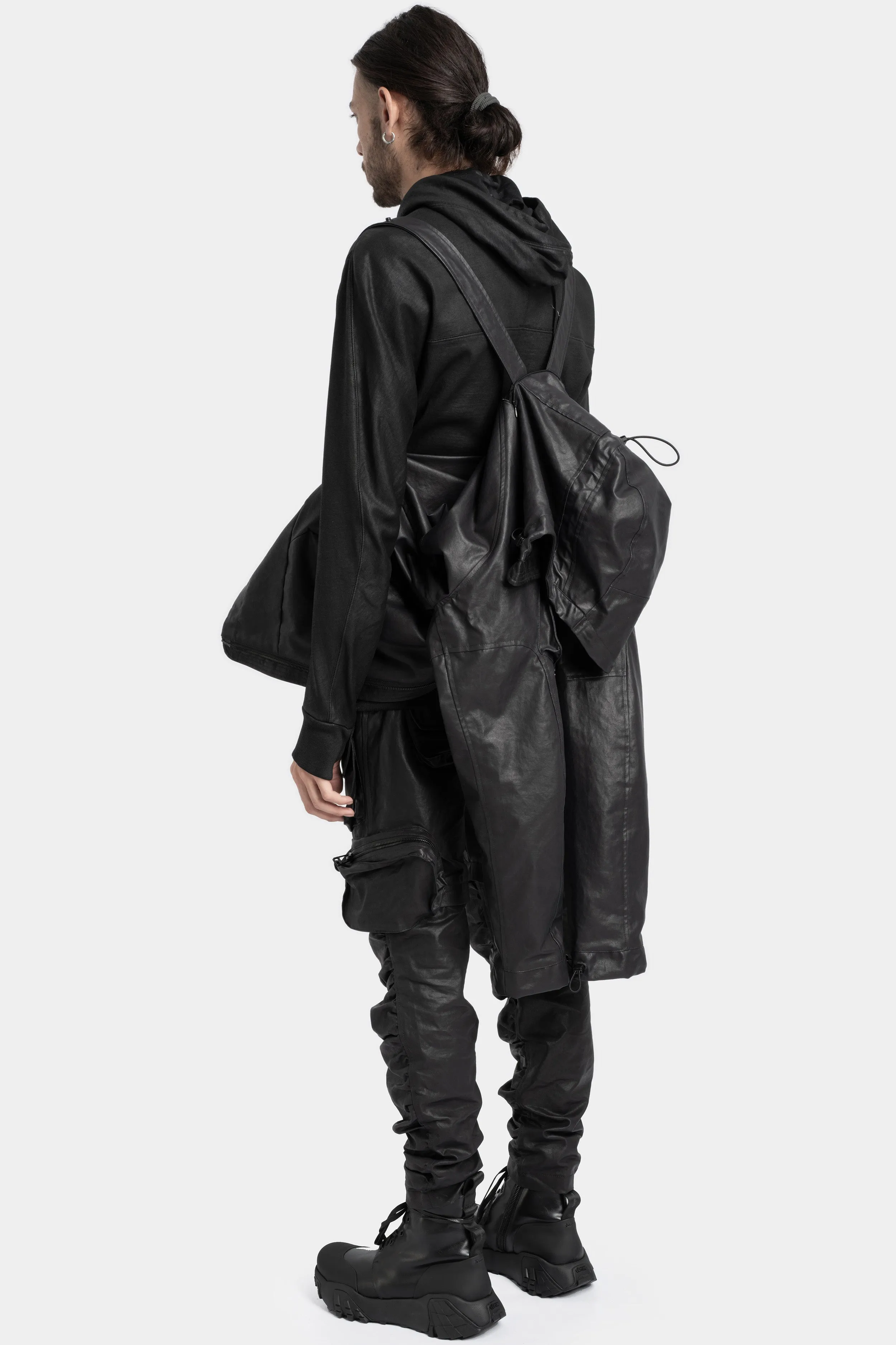 Coated rain jacket