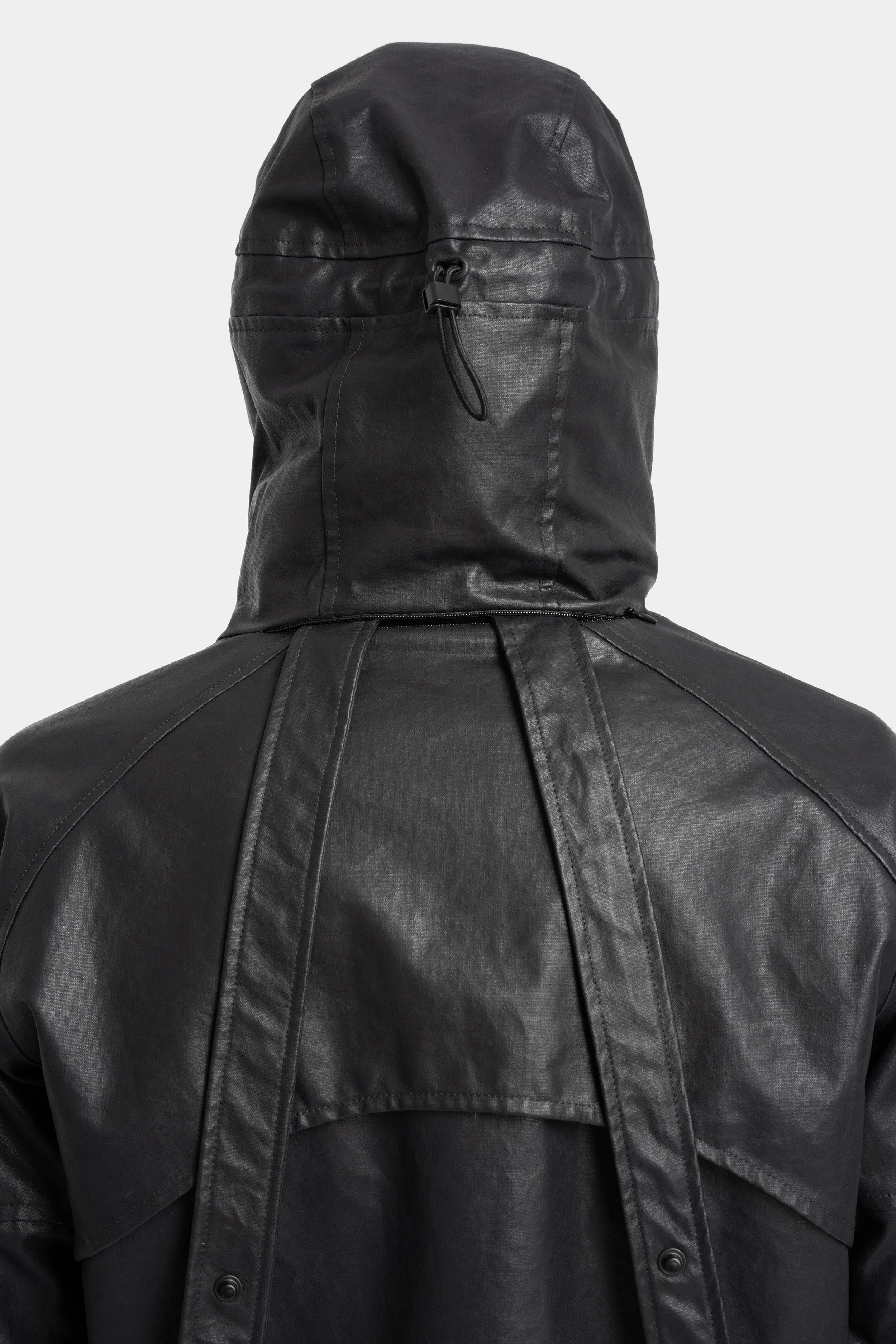 Coated rain jacket