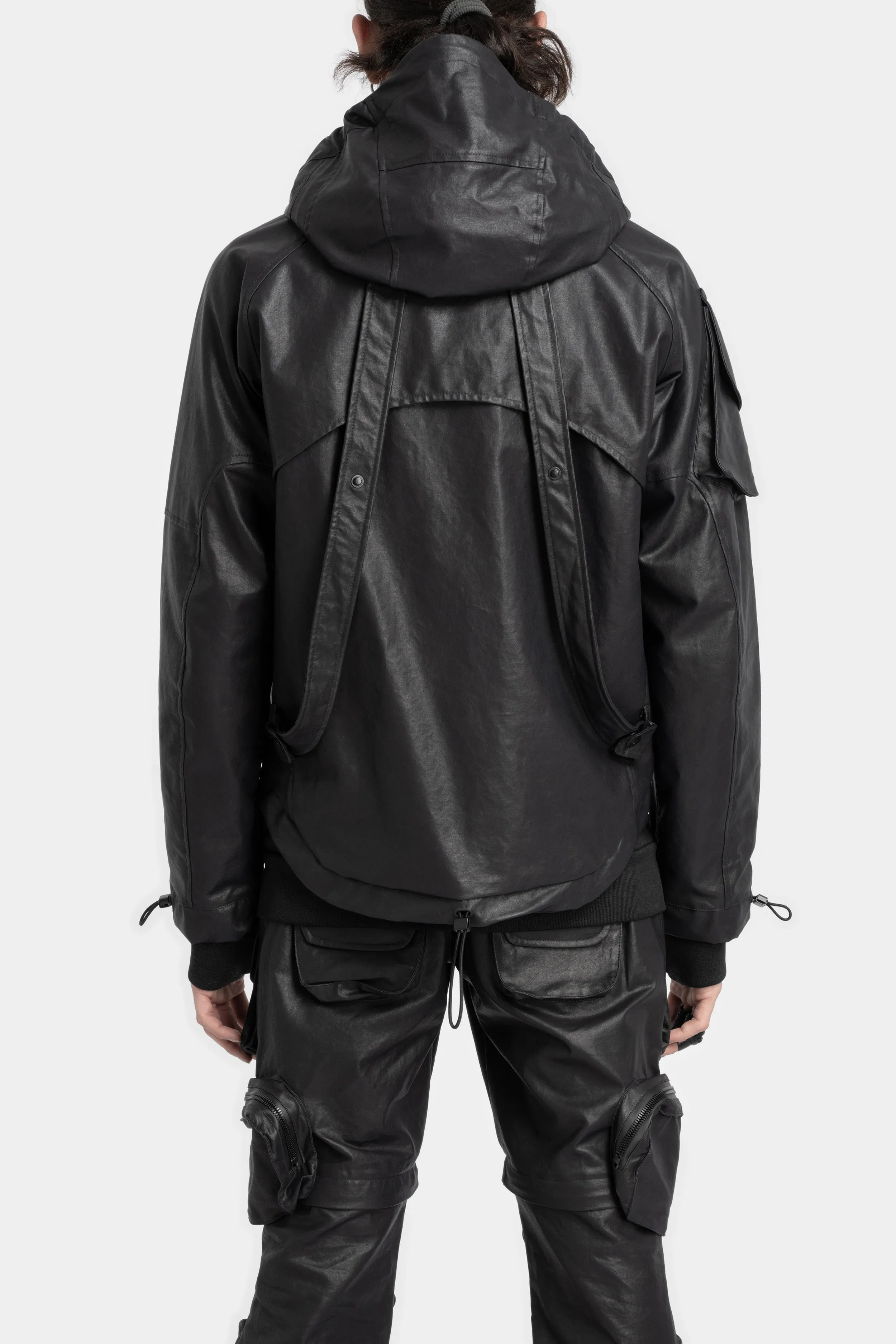 Coated rain jacket