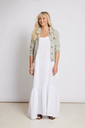 Frederic Linen Frayed Jacket - Natural - XL