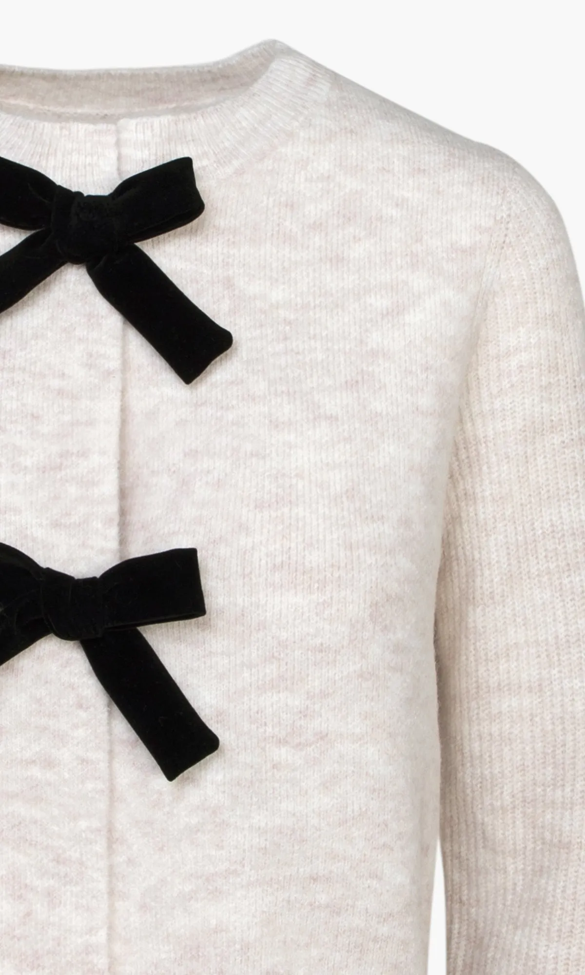 Oatmeal Bow Front Nelsa Cardigan