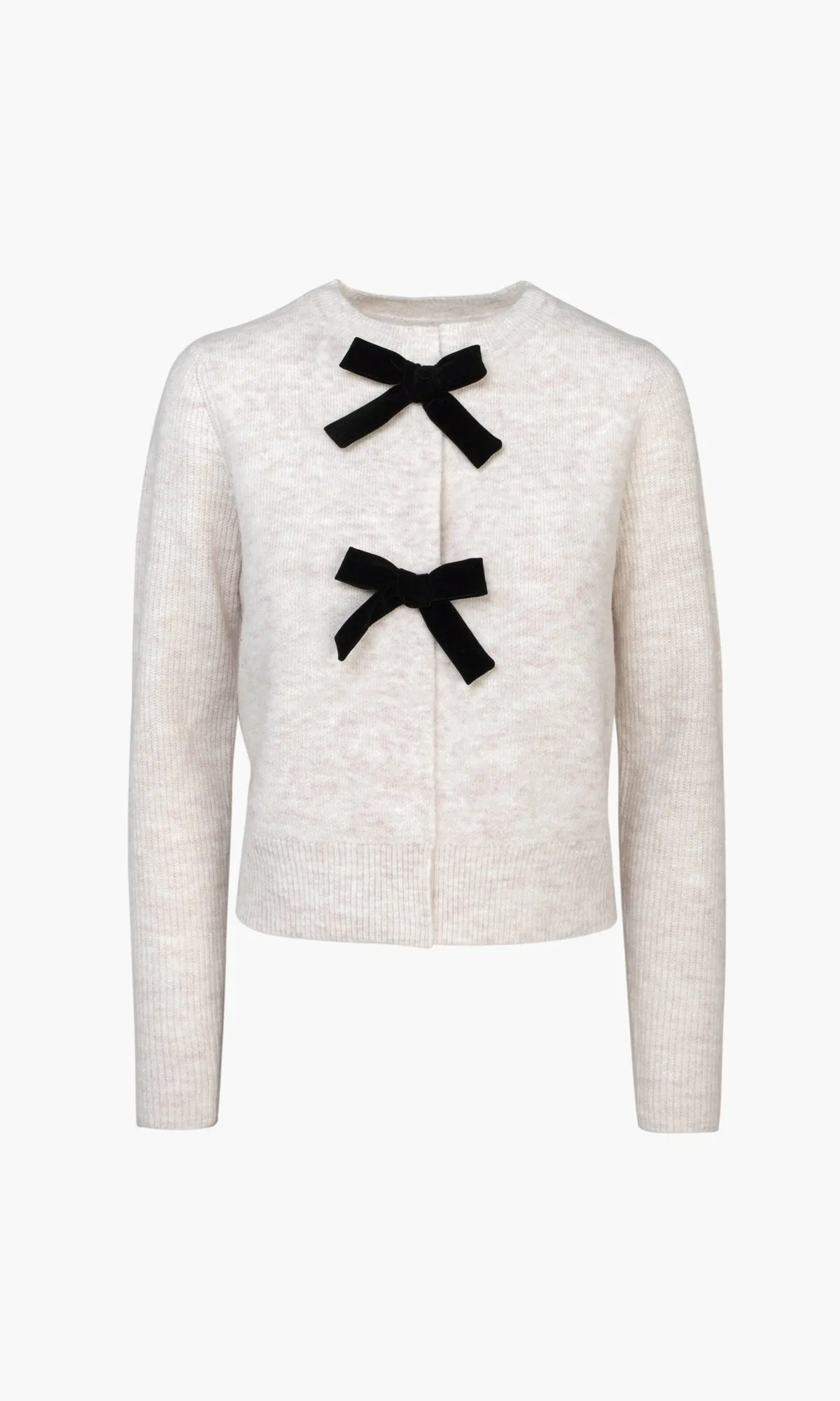 Oatmeal Bow Front Nelsa Cardigan