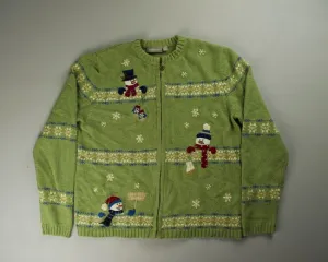 Snow Borders-Small Christmas Sweater